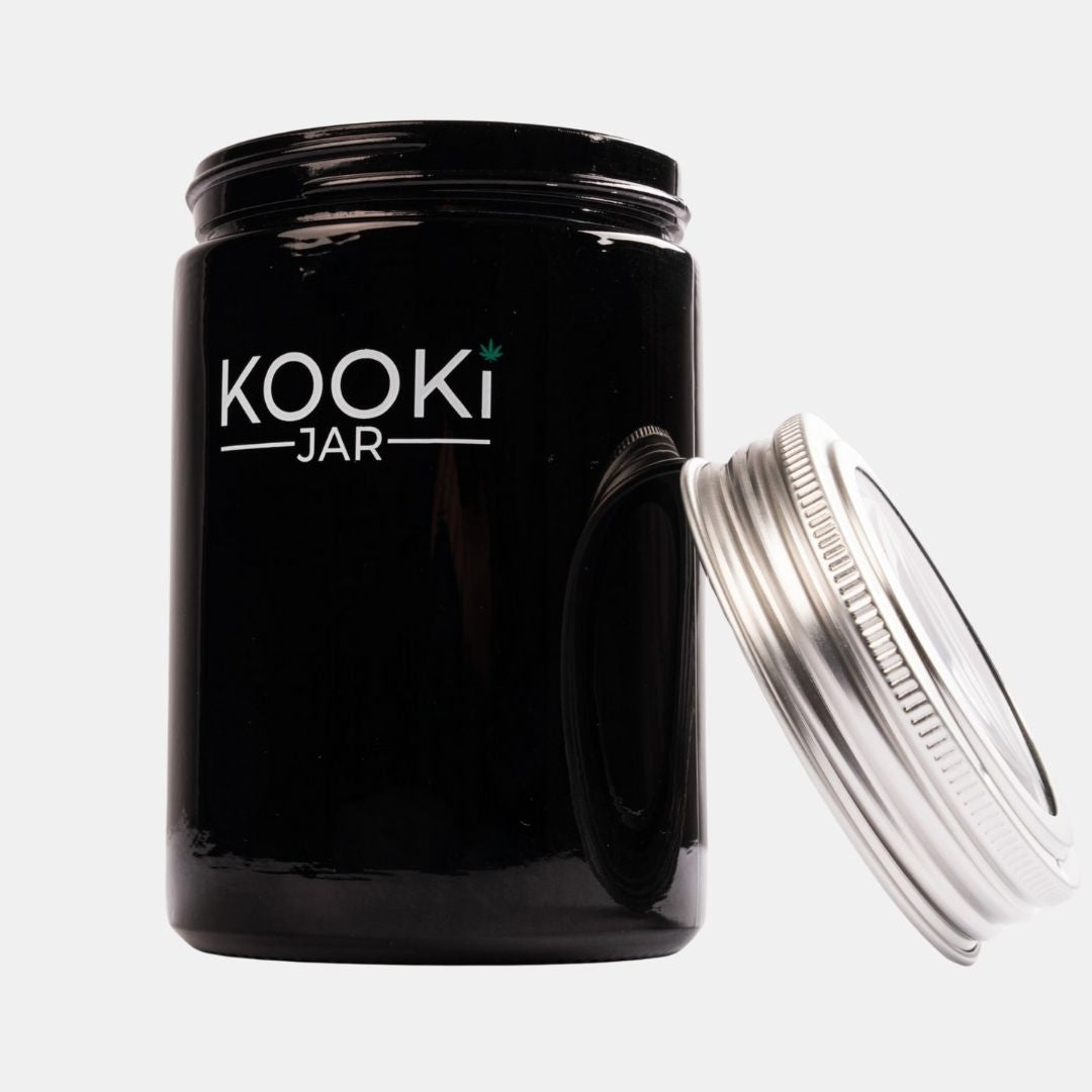 KookiJar Tower | 1 oz. Glass Jar with 5x Magnifying Lid