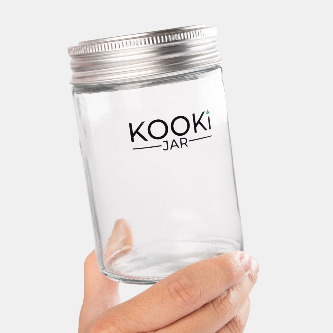 KookiJar Tower | 1 oz. Glass Jar with 5x Magnifying Lid